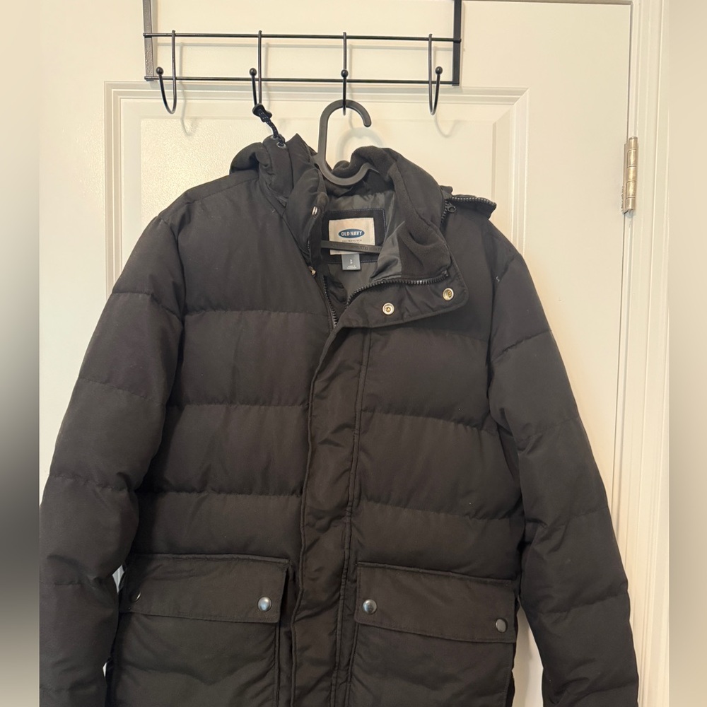 Old Navy Men's Dark Gray Puffer Jacket